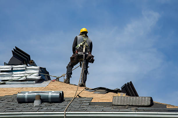 Professional Gutter Installation technician working in Cadillac, MI